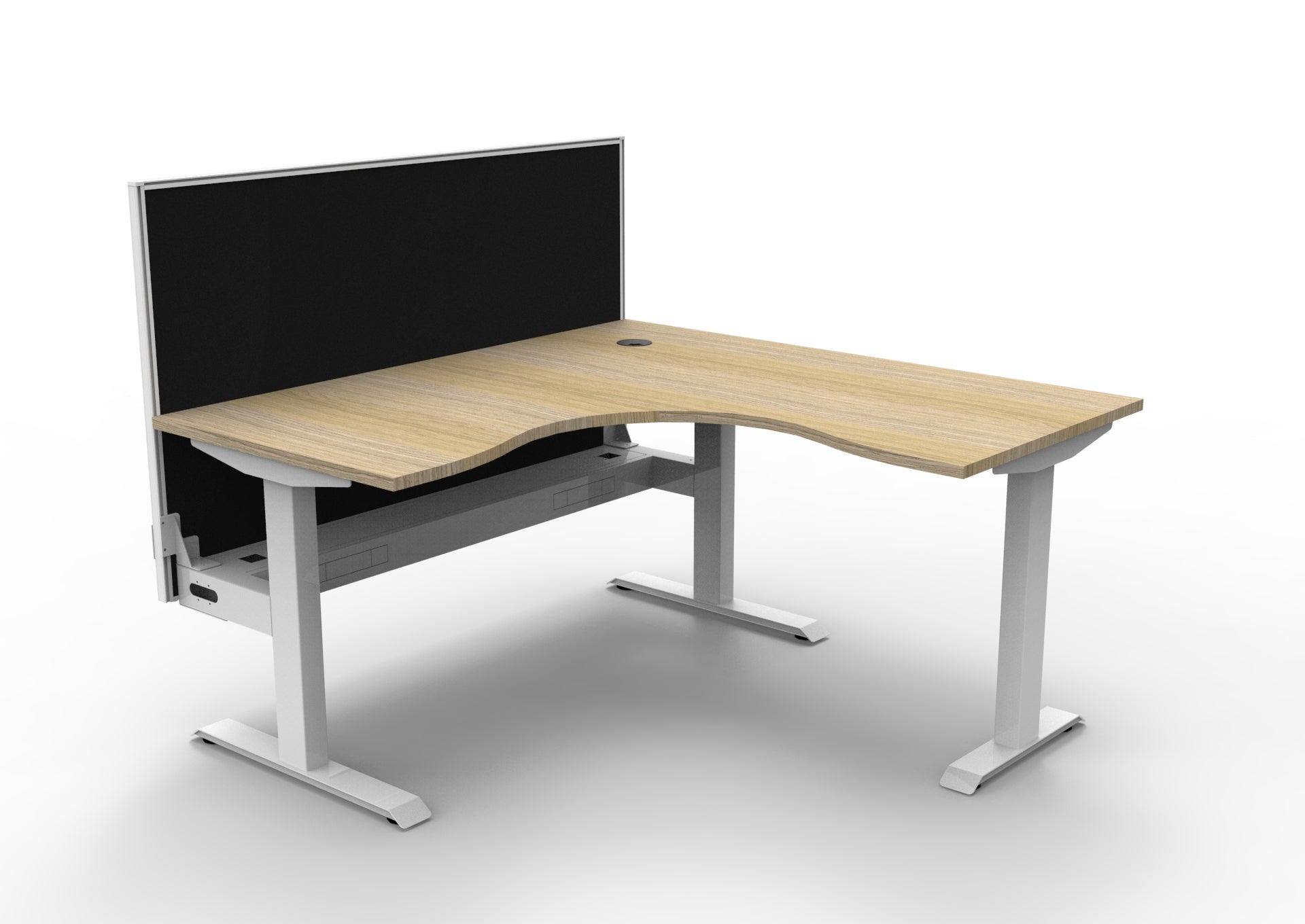 Boost Static Corner Workstation - Easy Office Furniture