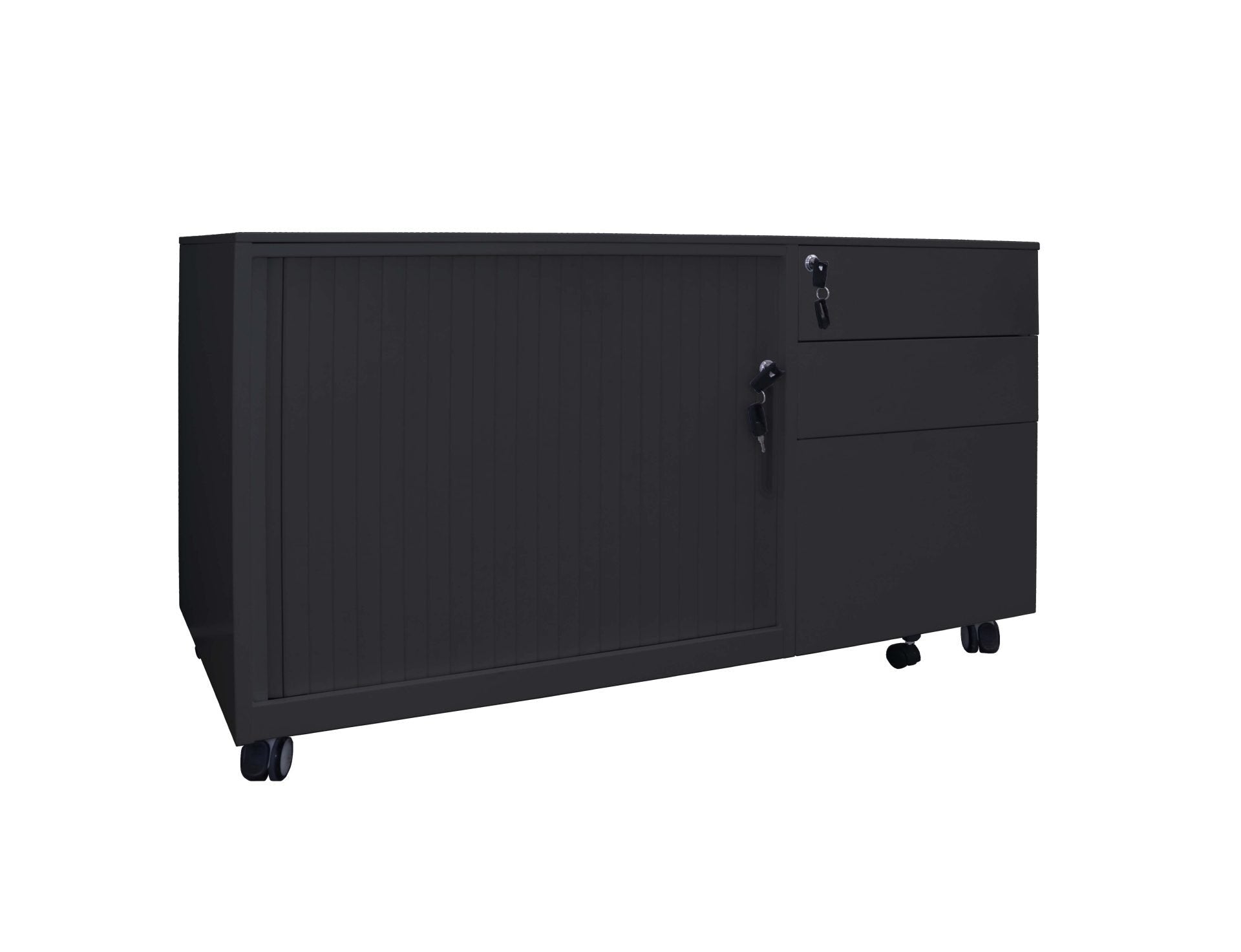 GO Steel Mobile Caddy - Left Tambour - Easy Office Furniture
