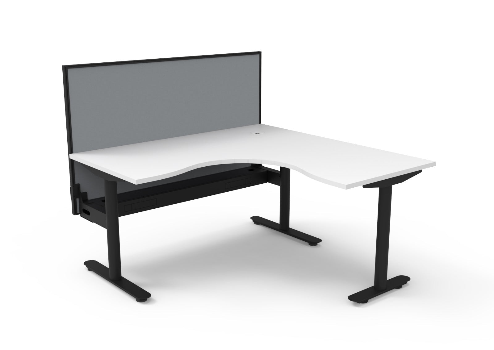Halo Static Corner Workstation - Easy Office Furniture