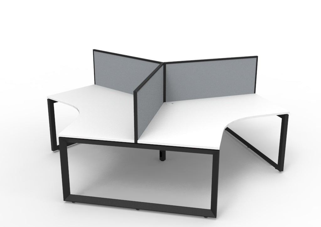 Infinity 120 Degree Workstation - Loop Leg - Easy Office Furniture