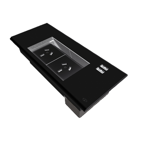 Rapid Wiring Flip Box In Desk Module