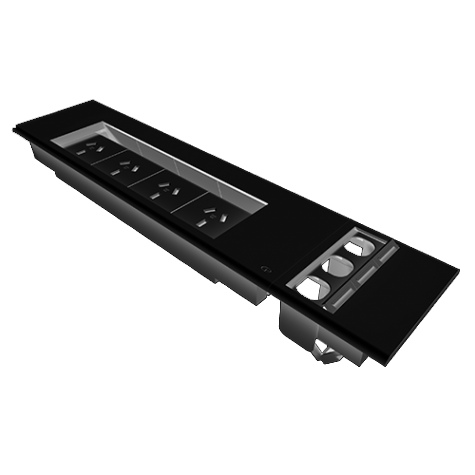 Rapid Wiring Flip Box In Desk Module
