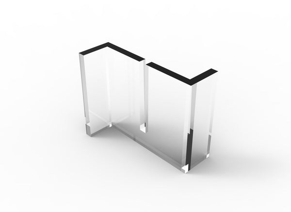 Safety Screen Feet - Acrylic - ON SALE - Easy Office Furniture